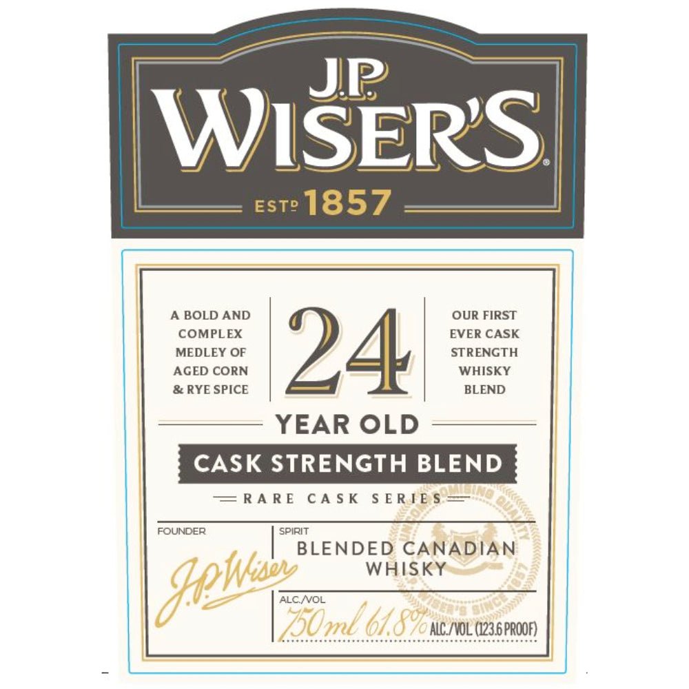 J.P. Wisers 24 Year Old Cask Strength Blended Whisky